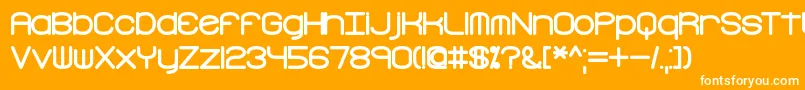 FreakTurbulenceBrk Font – White Fonts on Orange Background