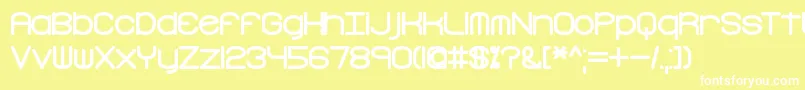 FreakTurbulenceBrk Font – White Fonts on Yellow Background