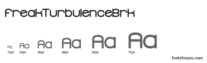 FreakTurbulenceBrk Font Sizes