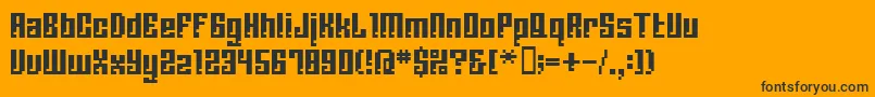 BmCorrodeA13 Font – Black Fonts on Orange Background