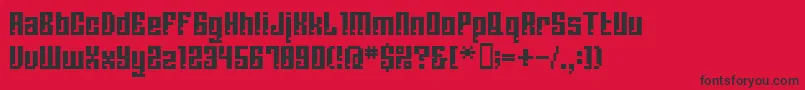 BmCorrodeA13 Font – Black Fonts on Red Background
