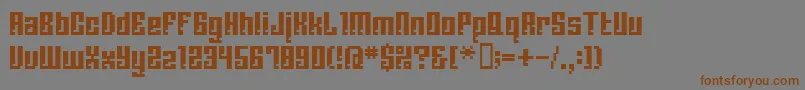 Шрифт BmCorrodeA13 – коричневые шрифты на сером фоне