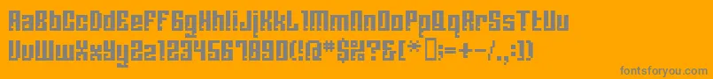 BmCorrodeA13 Font – Gray Fonts on Orange Background