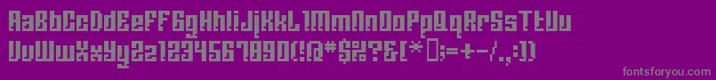 BmCorrodeA13 Font – Gray Fonts on Purple Background