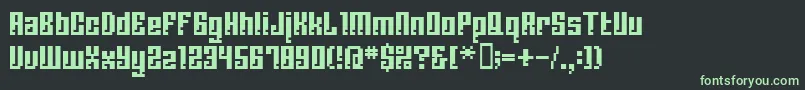 BmCorrodeA13 Font – Green Fonts on Black Background