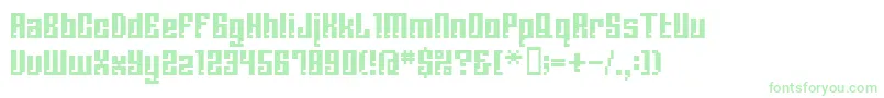 BmCorrodeA13-Schriftart – Grüne Schriften auf weißem Hintergrund