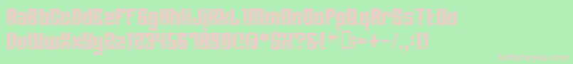 BmCorrodeA13 Font – Pink Fonts on Green Background