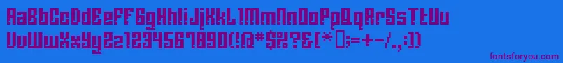 Шрифт BmCorrodeA13 – фиолетовые шрифты на синем фоне