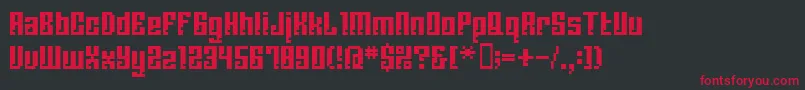 BmCorrodeA13 Font – Red Fonts on Black Background