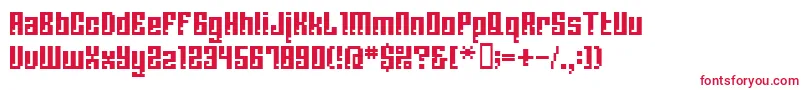 Шрифт BmCorrodeA13 – красные шрифты на белом фоне