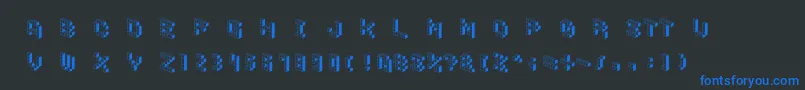 fuente DemoncubicblockfontShade – Fuentes Azules Sobre Fondo Negro