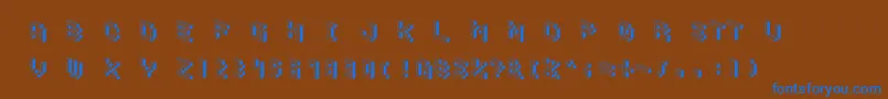 Подробнее о шрифте DemoncubicblockfontShade Шрифт DemoncubicblockfontShade – синие шрифты на коричневом фоне