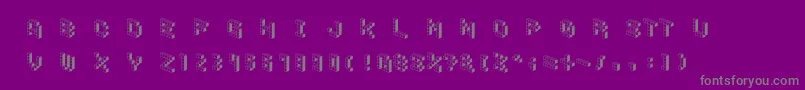 Fonte DemoncubicblockfontShade – fontes cinzas em um fundo violeta