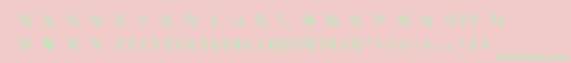 DemoncubicblockfontShade Font – Green Fonts on Pink Background
