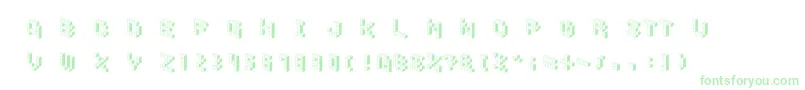 DemoncubicblockfontShade-Schriftart – Grüne Schriften auf weißem Hintergrund