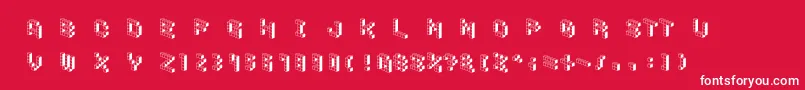 DemoncubicblockfontShade Font – White Fonts on Red Background