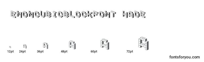 Размеры шрифта DemoncubicblockfontShade