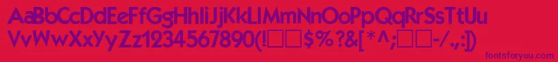 EleganceRegularTtnorm Font – Purple Fonts on Red Background