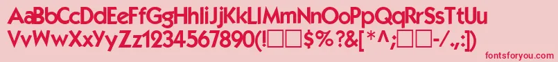 EleganceRegularTtnorm Font – Red Fonts on Pink Background