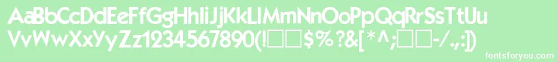 EleganceRegularTtnorm Font – White Fonts on Green Background