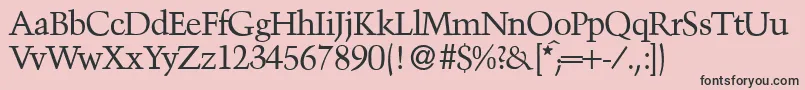 TroubadourRegular Font – Black Fonts on Pink Background