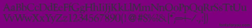 TroubadourRegular Font – Black Fonts on Purple Background