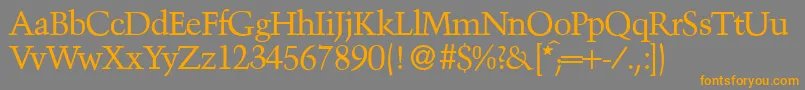 TroubadourRegular Font – Orange Fonts on Gray Background