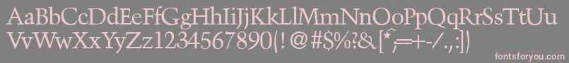 TroubadourRegular Font – Pink Fonts on Gray Background