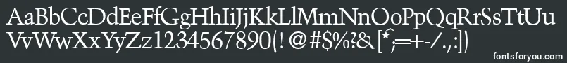 TroubadourRegular Font – White Fonts on Black Background