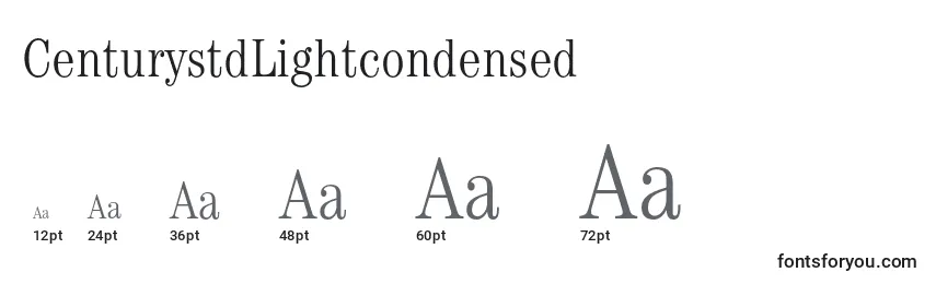 CenturystdLightcondensed Font Sizes