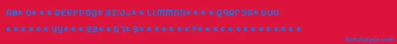 Dunea Font – Blue Fonts on Red Background