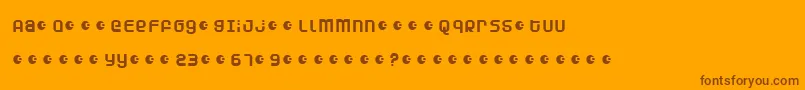 Dunea Font – Brown Fonts on Orange Background