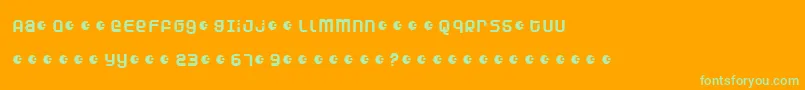 Czcionka Dunea – zielone czcionki na pomarańczowym tle