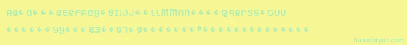 Dunea Font – Green Fonts on Yellow Background