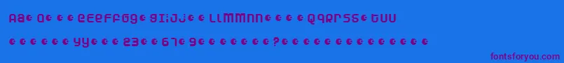 Dunea Font – Purple Fonts on Blue Background