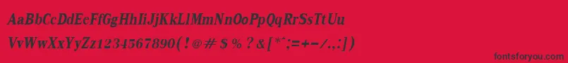 KodchiangupcBoldItalic Font – Black Fonts on Red Background