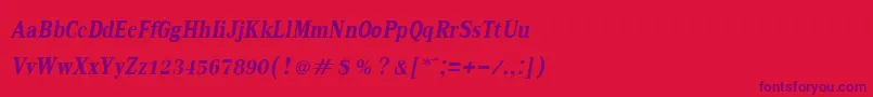 KodchiangupcBoldItalic Font – Purple Fonts on Red Background