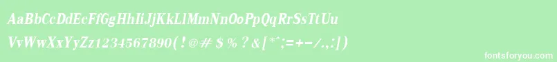 KodchiangupcBoldItalic Font – White Fonts on Green Background