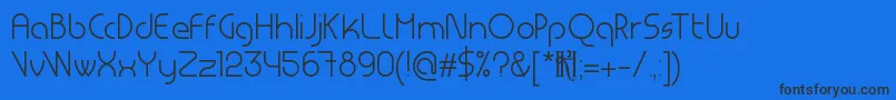 Шрифт MsdLight – чёрные шрифты на синем фоне