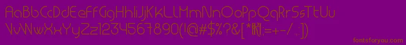 MsdLight Font – Brown Fonts on Purple Background