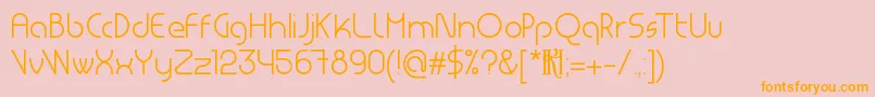 MsdLight Font – Orange Fonts on Pink Background