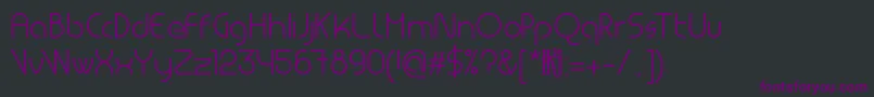 Шрифт MsdLight – фиолетовые шрифты на чёрном фоне
