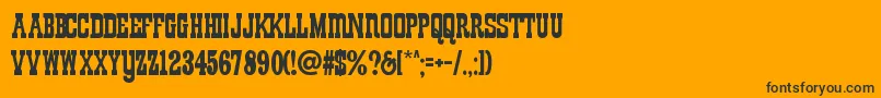 Wendyville-fontti – mustat fontit oranssilla taustalla