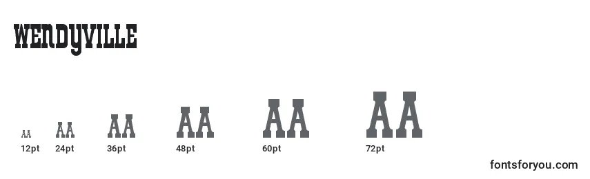 Wendyville Font Sizes