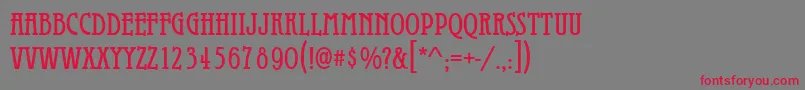 GandalfRegular Font – Red Fonts on Gray Background