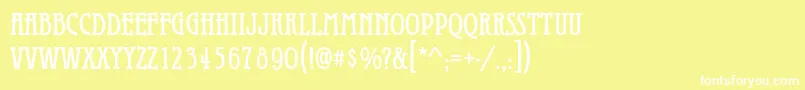 GandalfRegular Font – White Fonts on Yellow Background