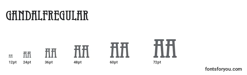 Größen der Schriftart GandalfRegular