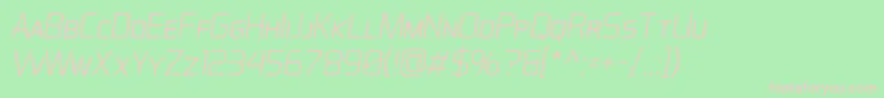 AeroMaticsDisplayLightItalic Font – Pink Fonts on Green Background