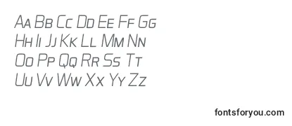 AeroMaticsDisplayLightItalic-fontti