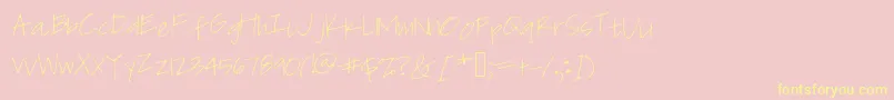 DailyNatalie Font – Yellow Fonts on Pink Background